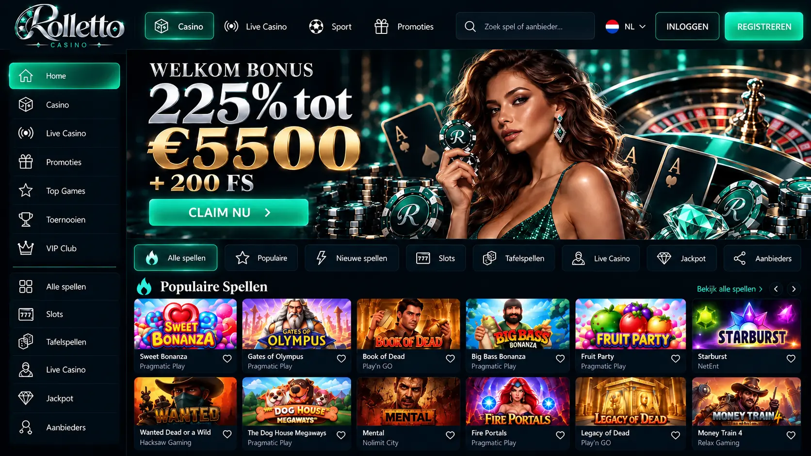 Rolletto Casino Review Nederland: Games, Live Casino en Betalen image 1